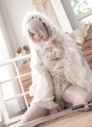 [Cosplay] Chun Momo 蠢沫沫 – NieR: Automata White Bride 尼尔纪元 白花嫁