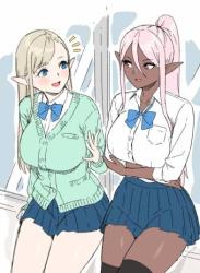 [カバ] こんなエロ漫画あったら読みたいな｢エルフJKとダークエルフJK編｣