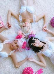 [Cosplay] Rinka Okita 沖田凜花 & Yakira 鈴鈴, Oni Hime 鬼姬 – Wedding Bikini ver. (Fate kaleid liner プリズマ☆イリヤ)