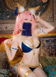 [Cosplay] Ely – Tamamo Bikini